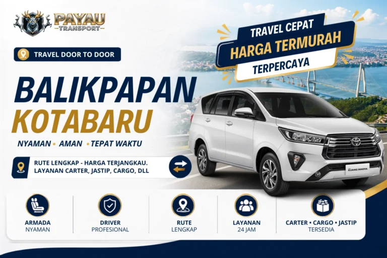Travel Balikpapan Kotabaru Murah | Jadwal Setiap Hari
